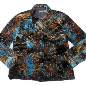 Chico’s Women’s 3 (Large) Velvet Glitter Blazer